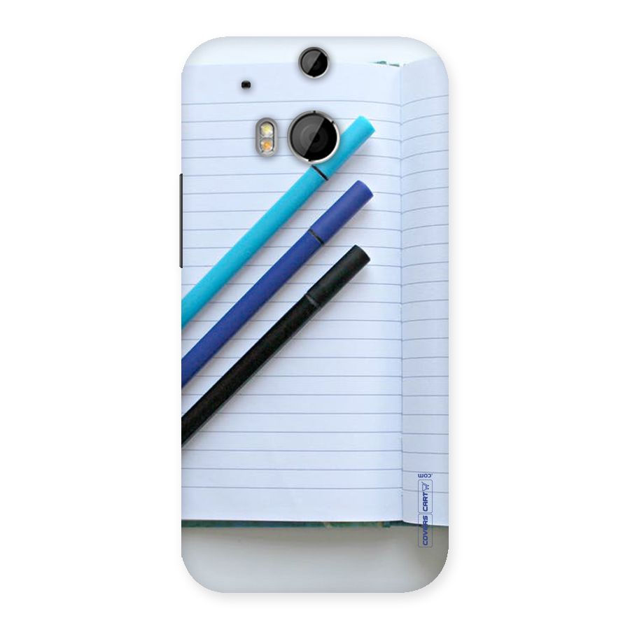Notebook And Pens Back Case for HTC One M8