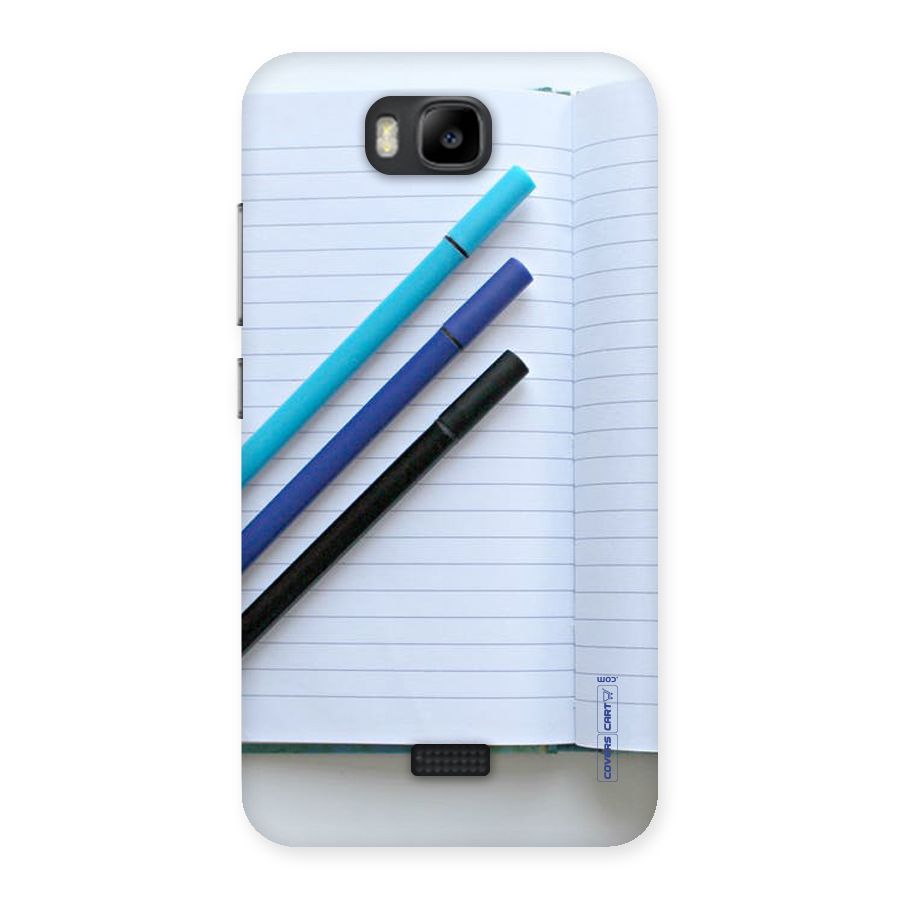 Notebook And Pens Back Case for Honor Bee