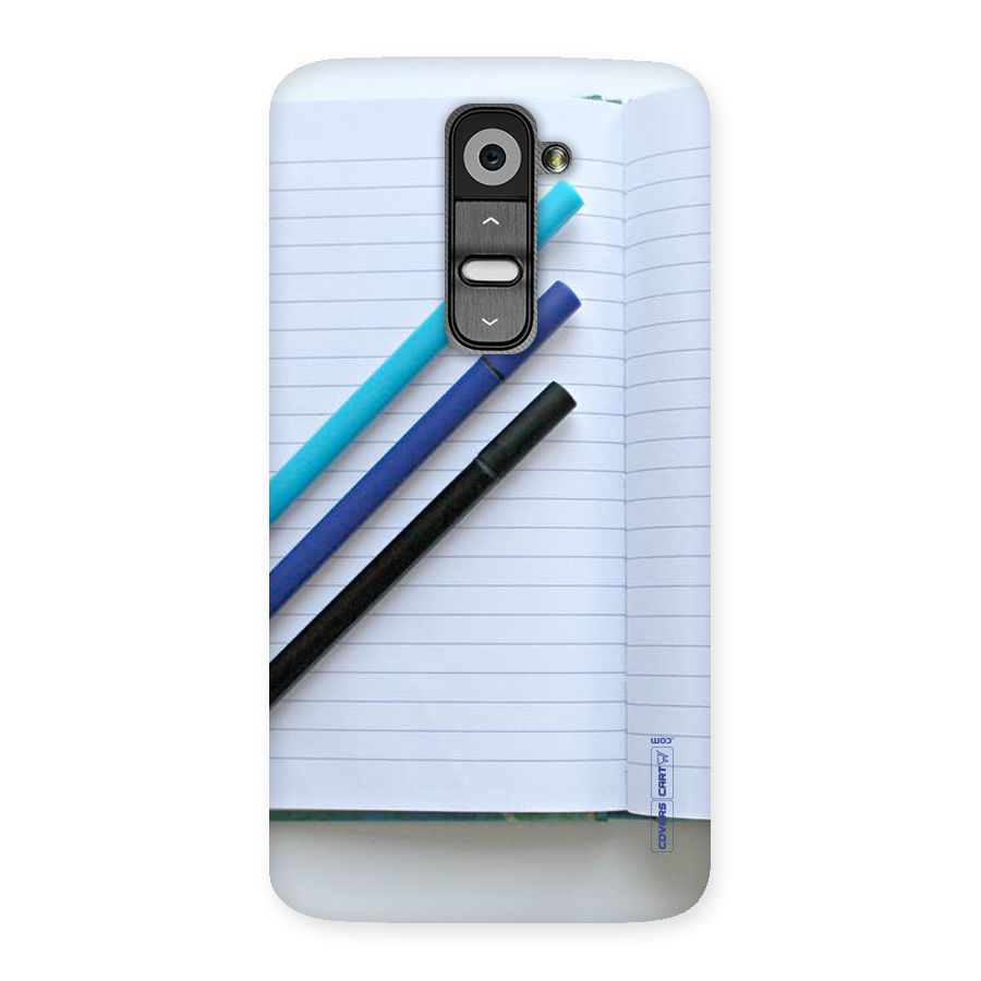 Notebook And Pens Back Case for LG G2