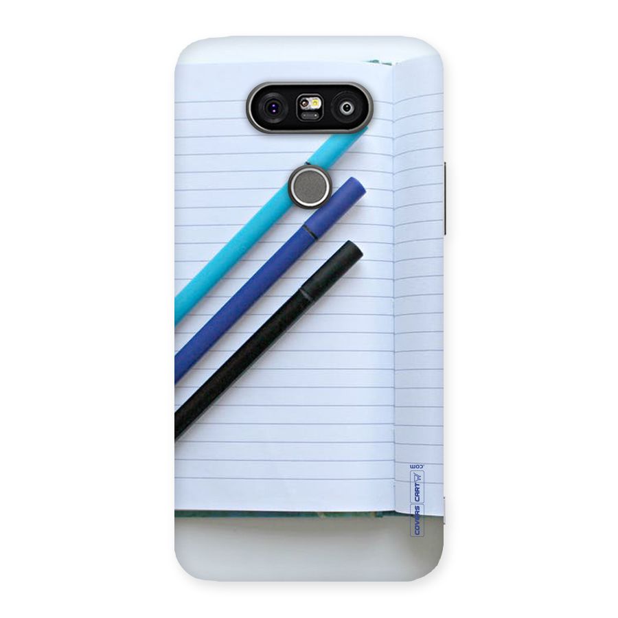 Notebook And Pens Back Case for LG G5