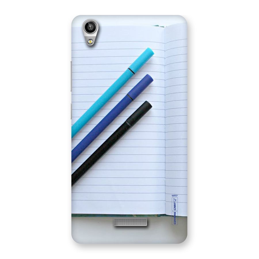 Notebook And Pens Back Case for Lava-Pixel-V1