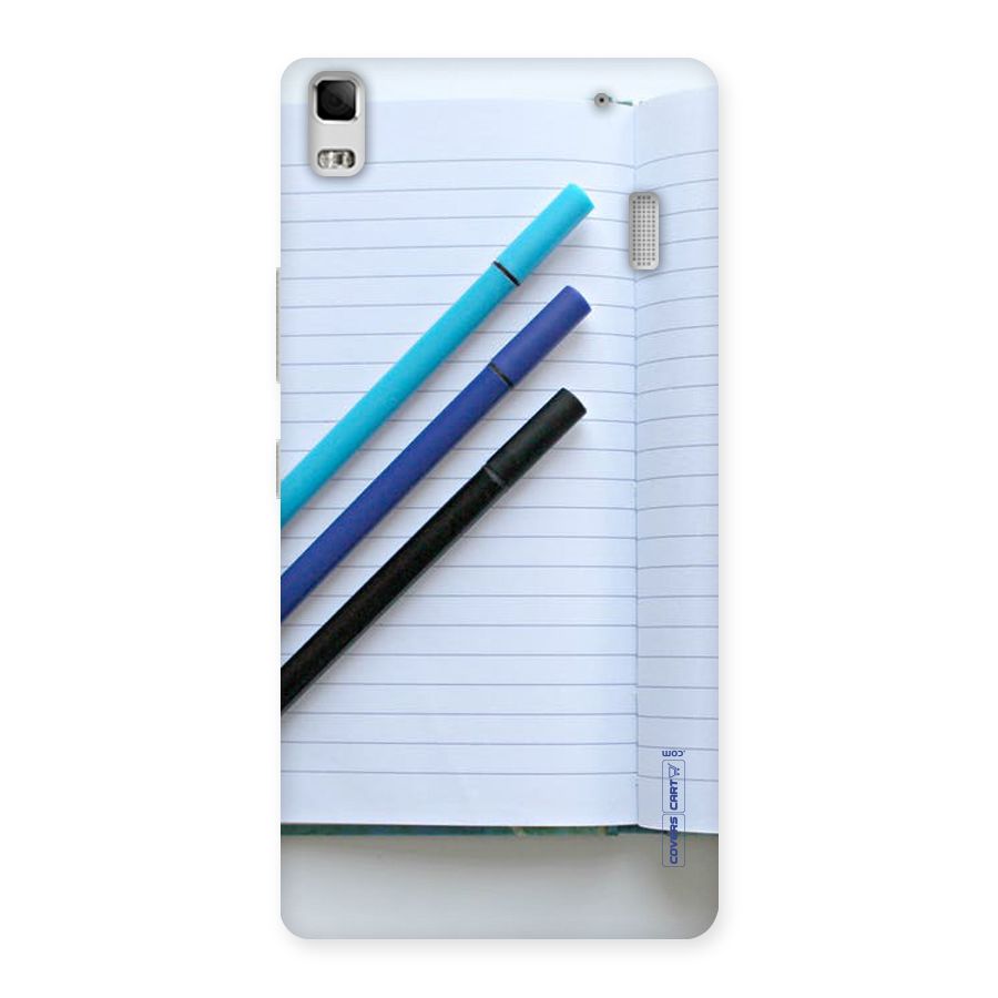 Notebook And Pens Back Case for Lenovo A7000