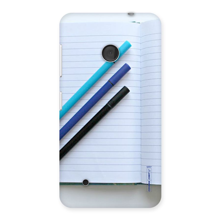 Notebook And Pens Back Case for Lumia 530