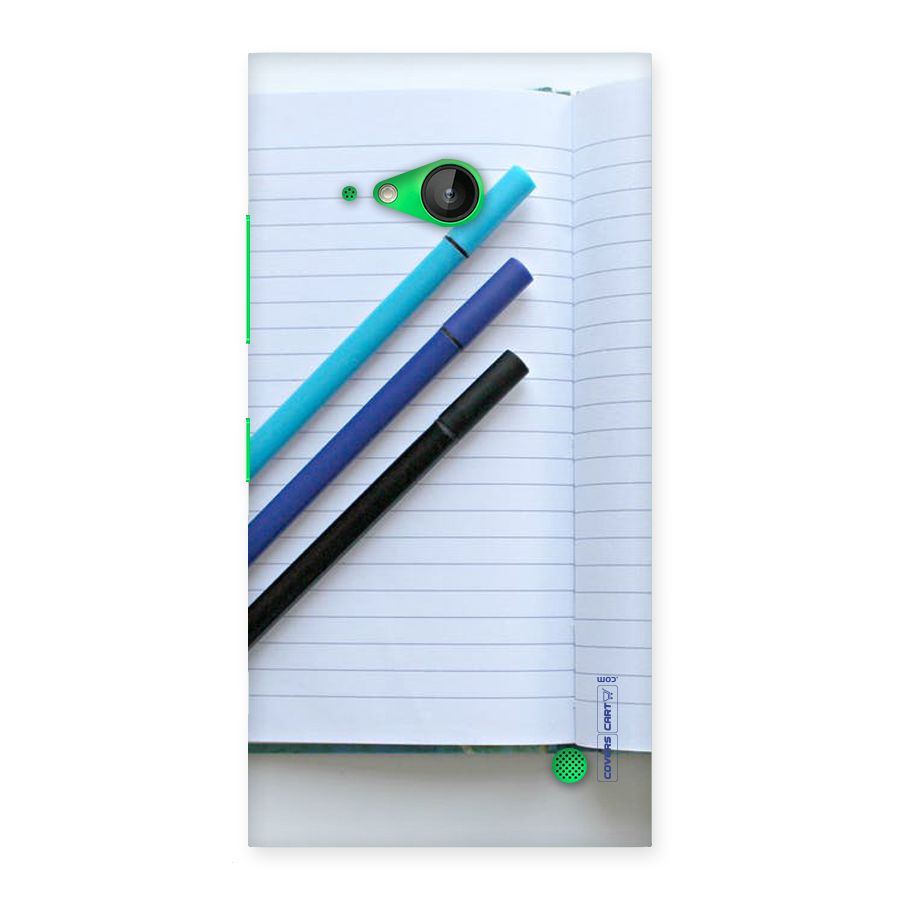 Notebook And Pens Back Case for Lumia 730
