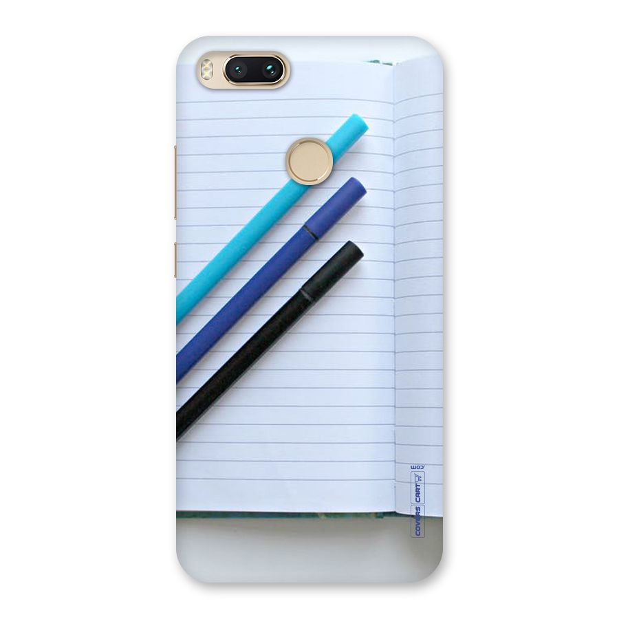 Notebook And Pens Back Case for Mi A1