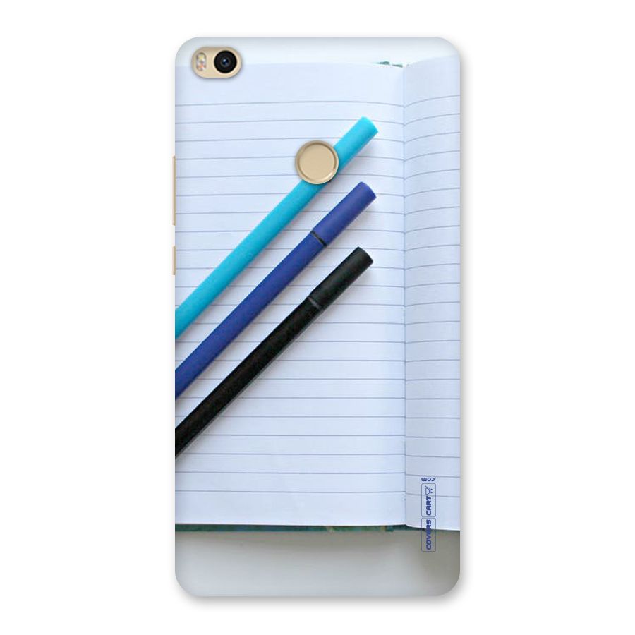 Notebook And Pens Back Case for Mi Max 2