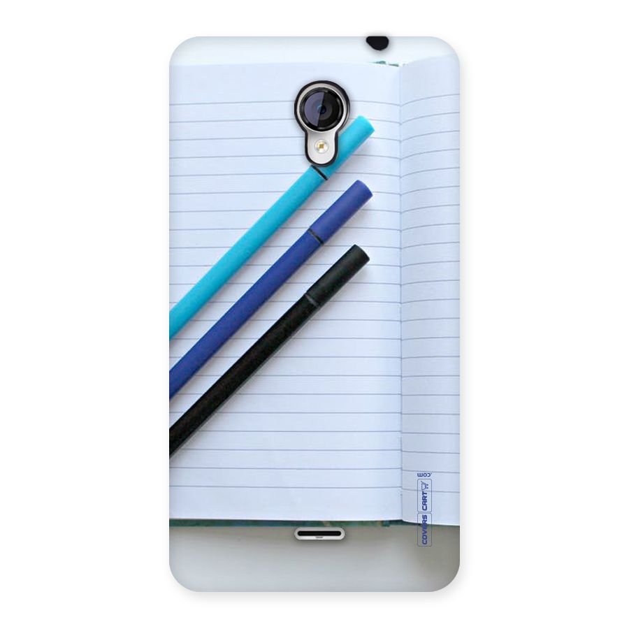 Notebook And Pens Back Case for Micromax Unite 2 A106