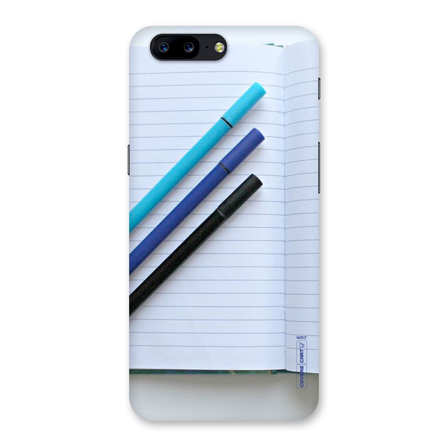 Notebook And Pens Back Case for OnePlus 5