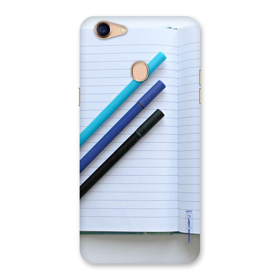 Notebook And Pens Back Case for Oppo F5