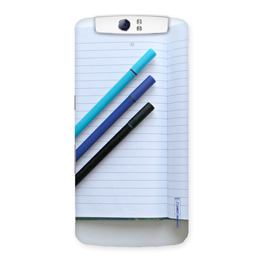 Notebook And Pens Back Case for Oppo N1