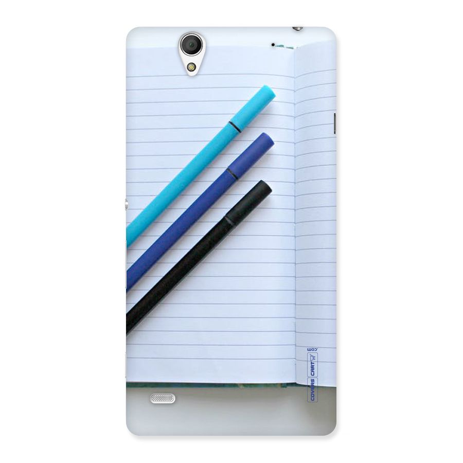 Notebook And Pens Back Case for Sony Xperia C4