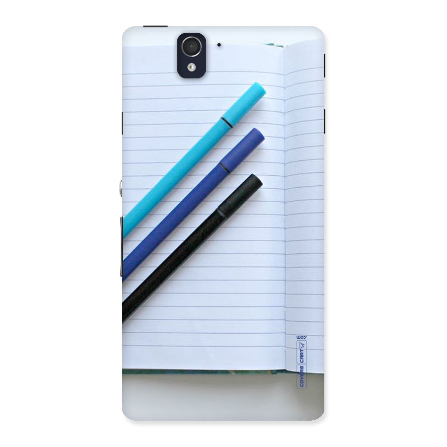 Notebook And Pens Back Case for Sony Xperia Z