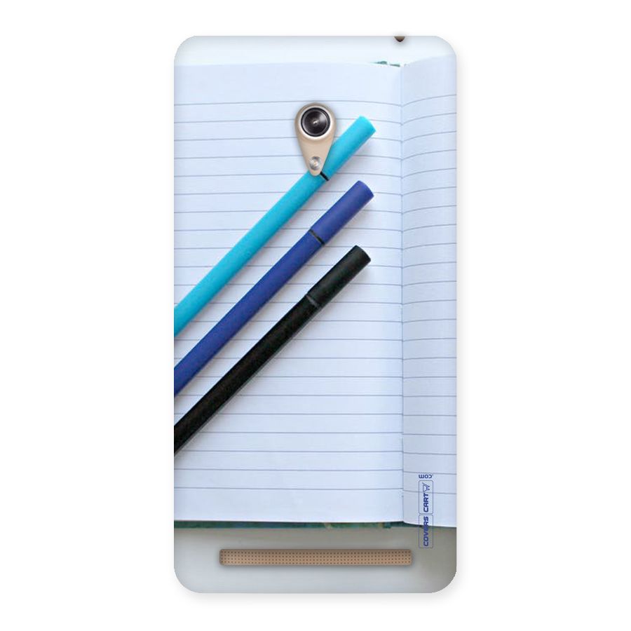 Notebook And Pens Back Case for Zenfone 6