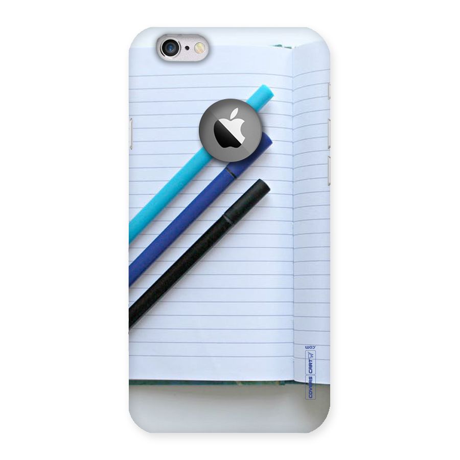 Notebook And Pens Back Case for iPhone 6 Logo Cut