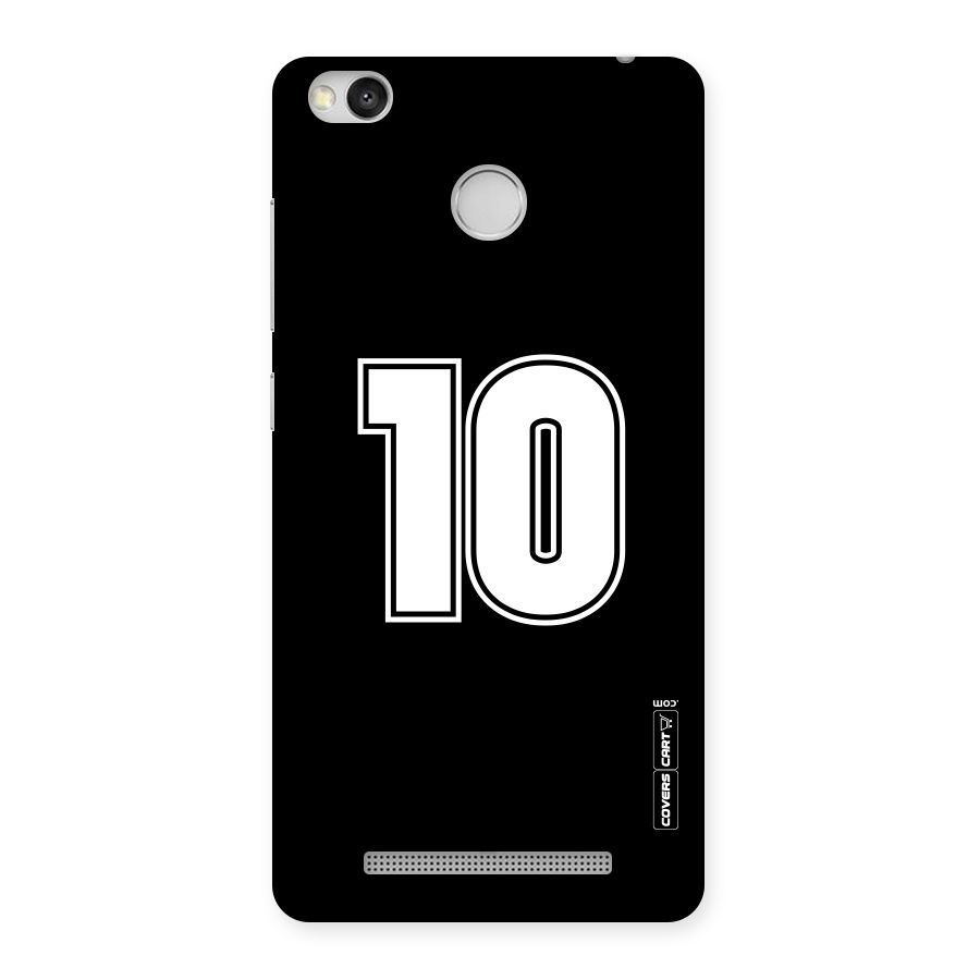 Number 10 Back Case for Redmi 3S Prime