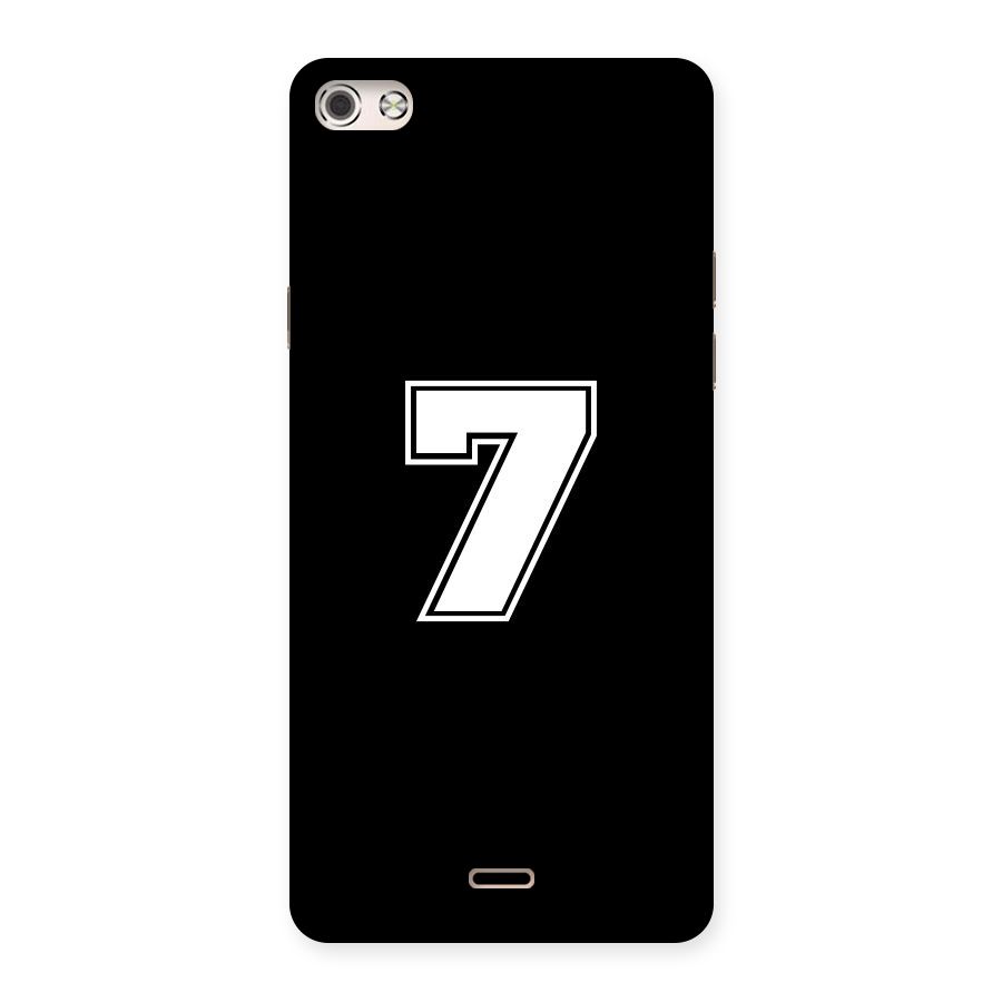 Number 7 Back Case for Micromax Canvas Silver 5