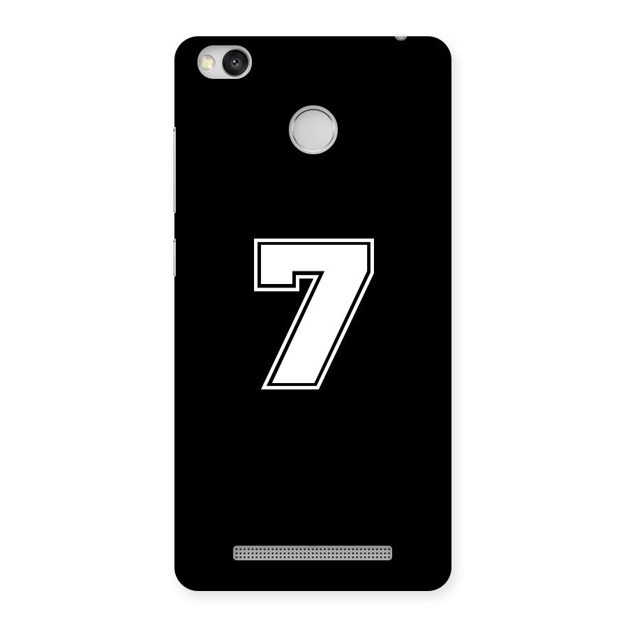 Number 7 Back Case for Redmi 3S Prime