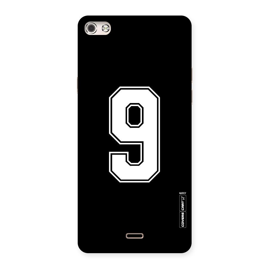 Number 9 Back Case for Micromax Canvas Silver 5