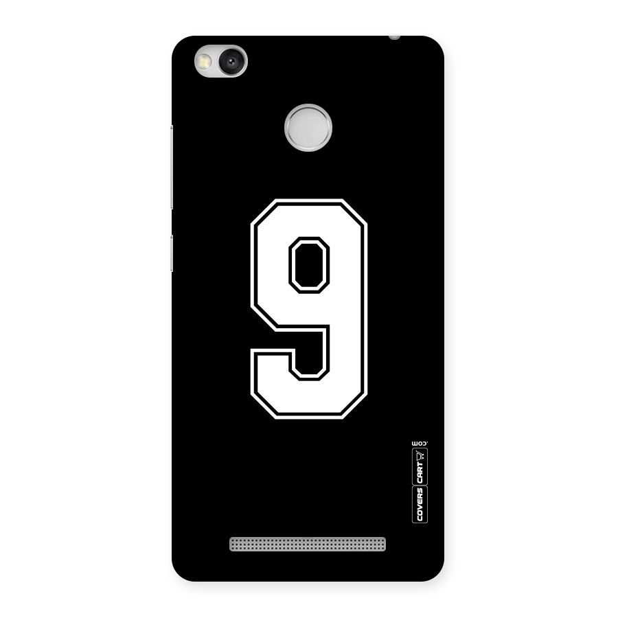 Number 9 Back Case for Redmi 3S Prime