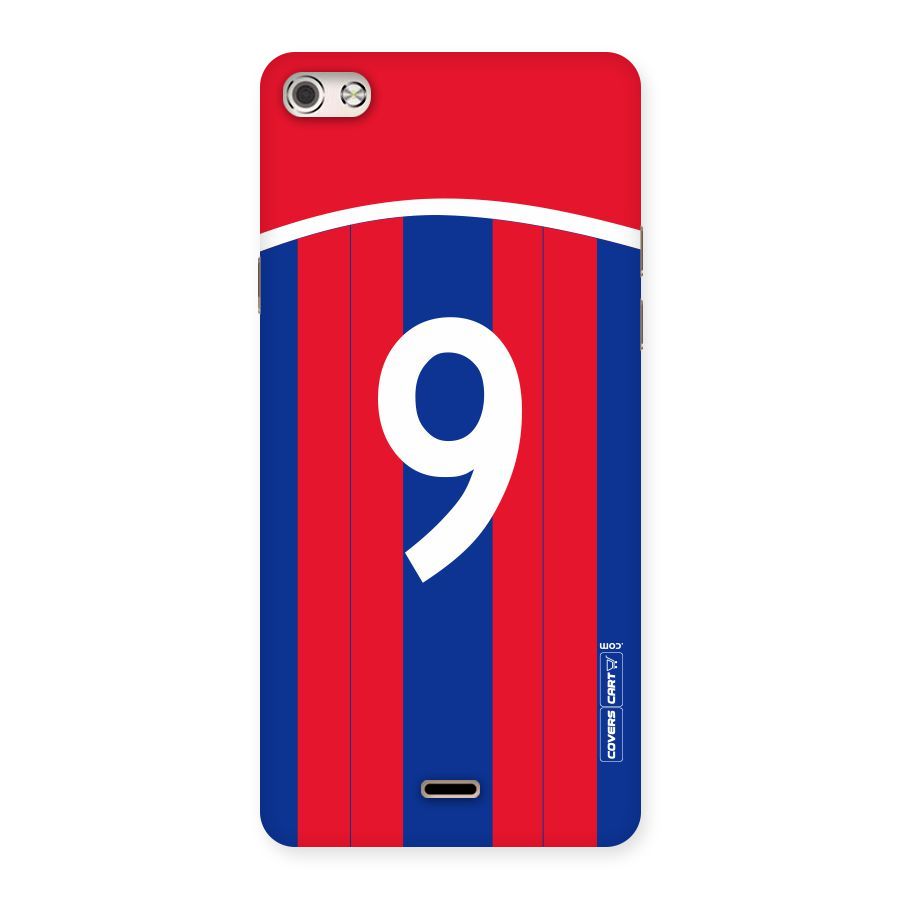 Number 9 Jersey Back Case for Micromax Canvas Silver 5