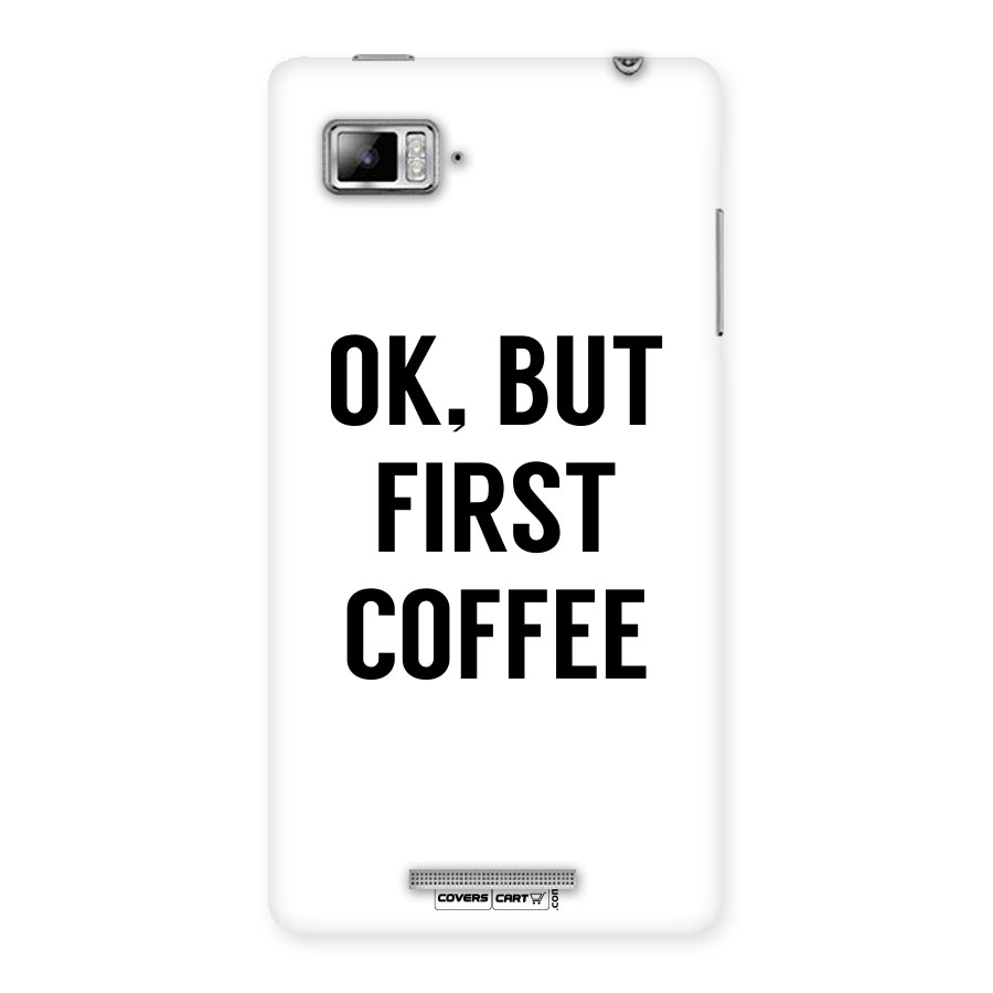 OK But First Coffee (White) Back Case for Lenovo Vibe Z K910