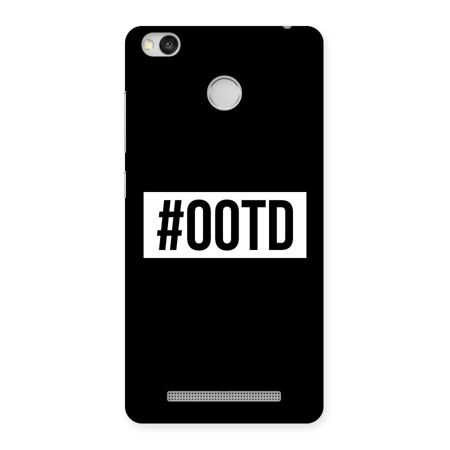 OOTD Back Case for Redmi 3S Prime