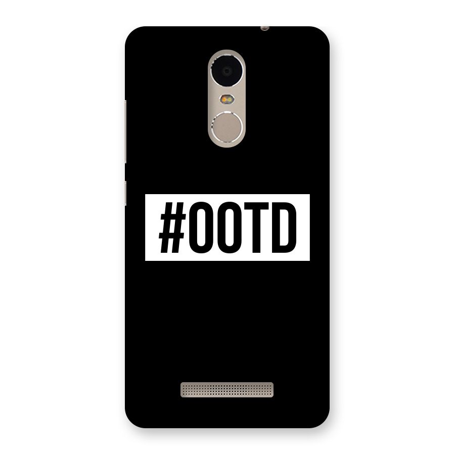 OOTD Back Case for Xiaomi Redmi Note 3