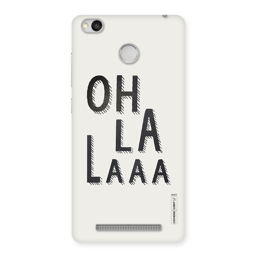Oh La La Back Case for Redmi 3S Prime