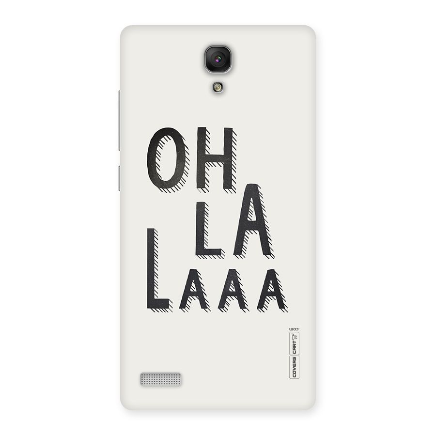Oh La La Back Case for Redmi Note