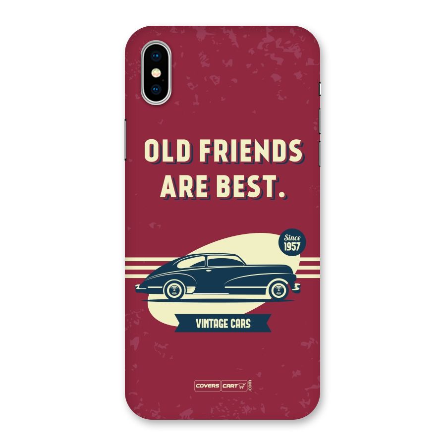 Old Friends Vintage Car Back Case for iPhone X