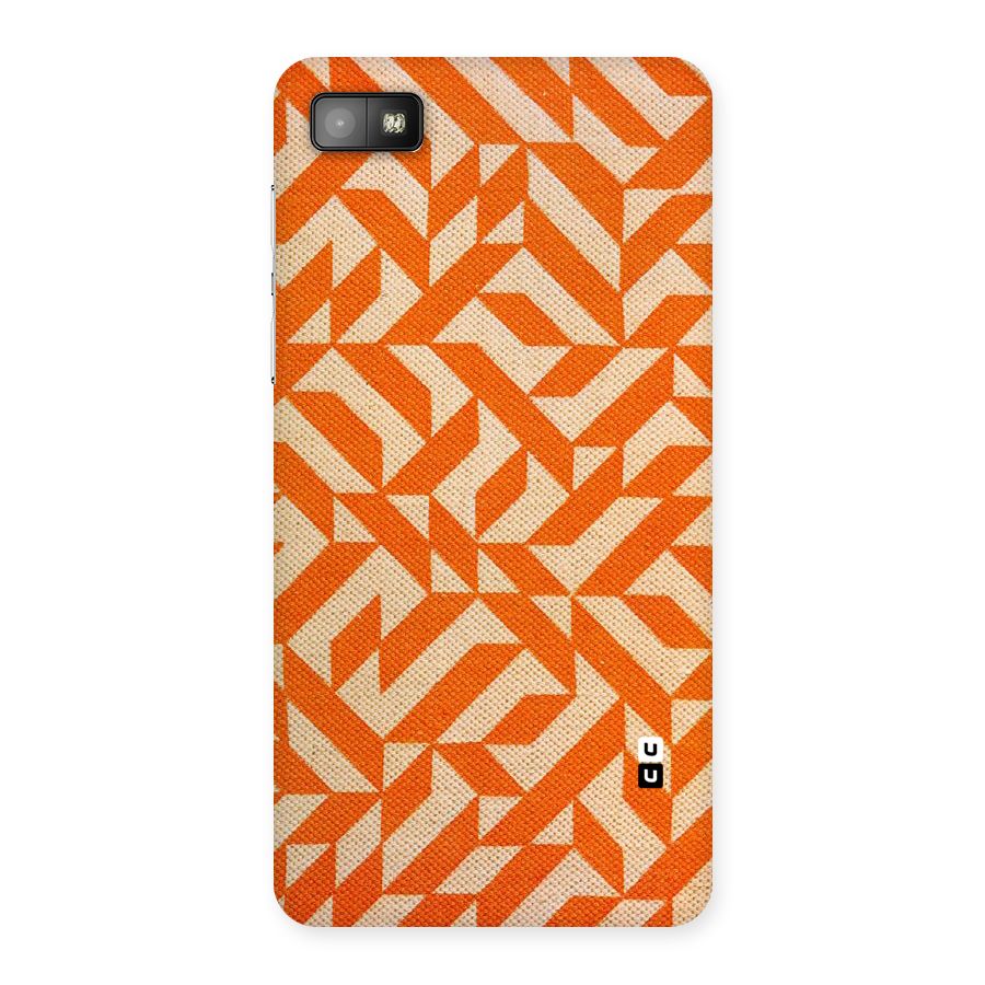 Orange Beige Pattern Back Case for Blackberry Z10