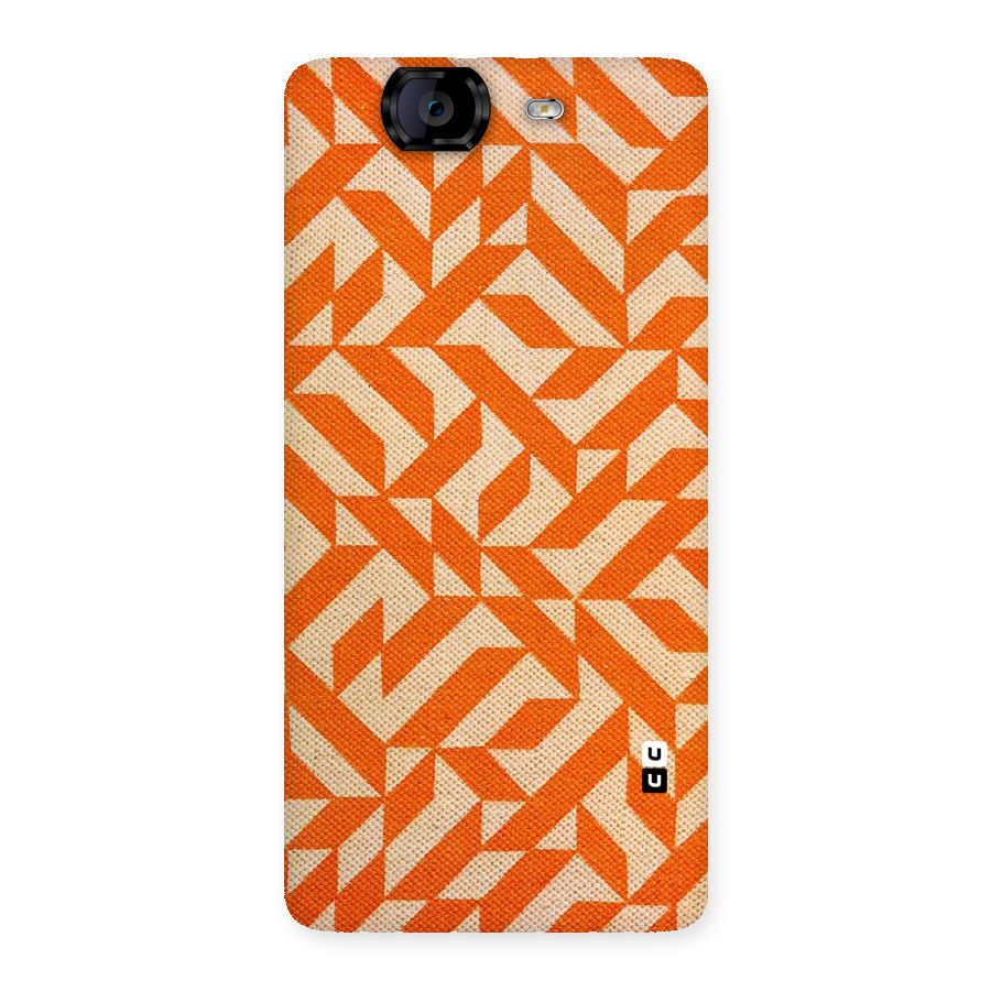 Orange Beige Pattern Back Case for Canvas Knight A350