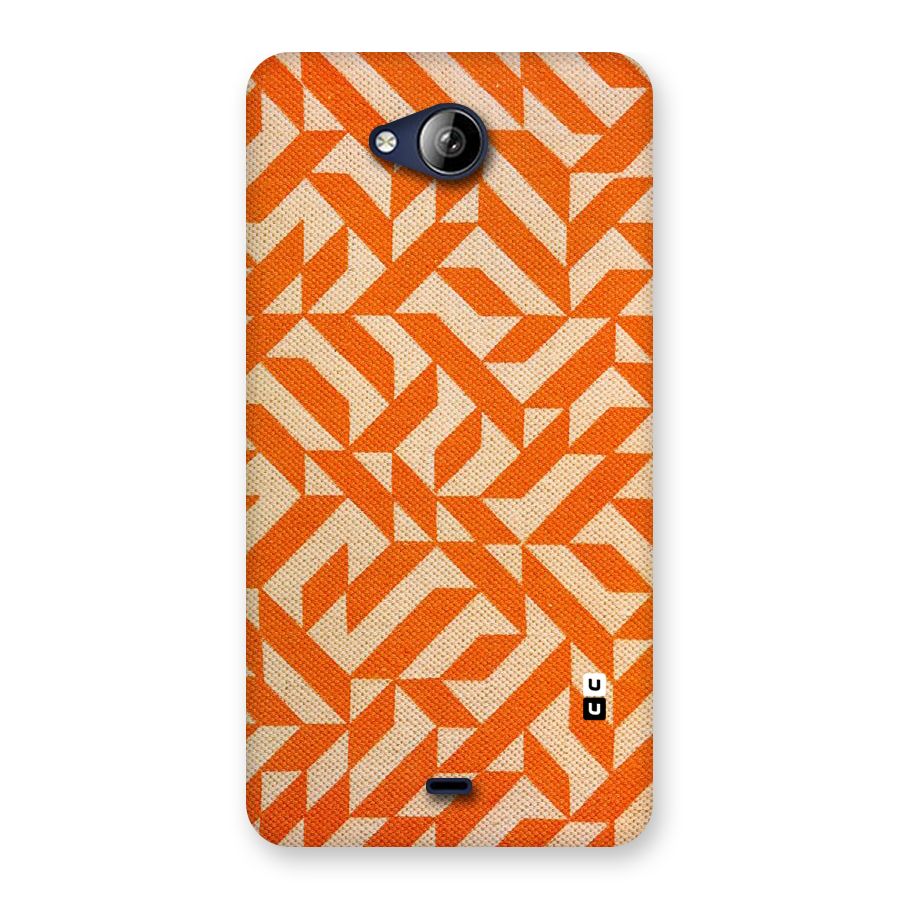 Orange Beige Pattern Back Case for Canvas Play Q355