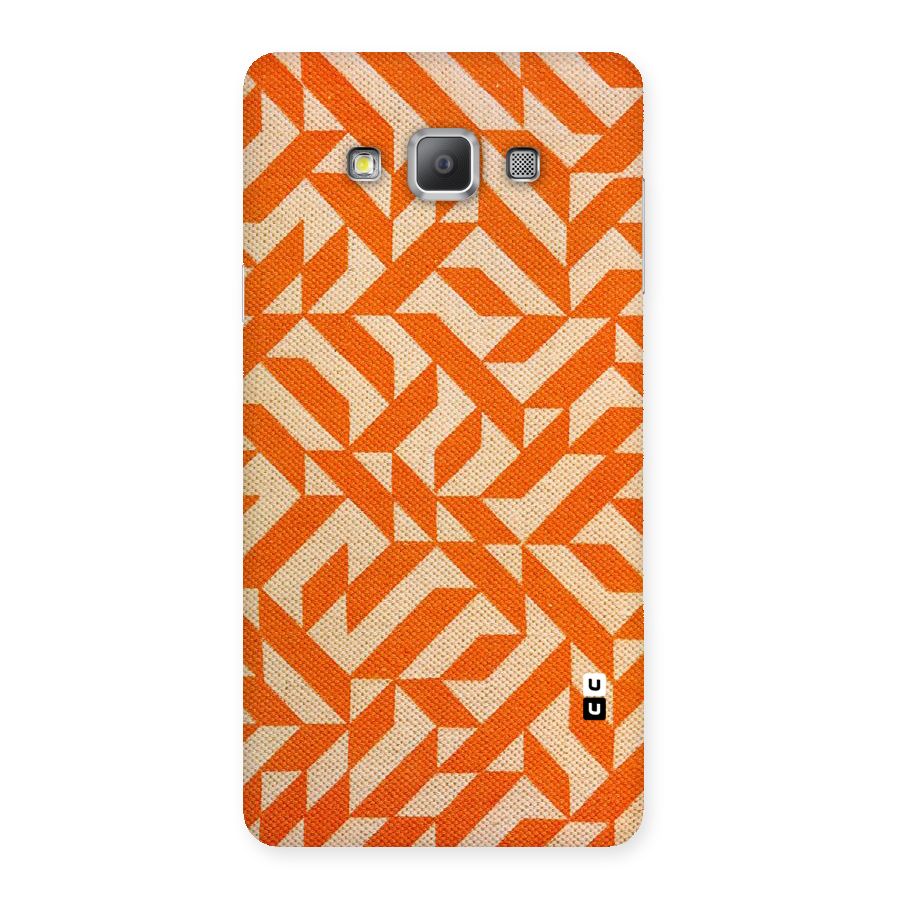 Orange Beige Pattern Back Case for Galaxy A7