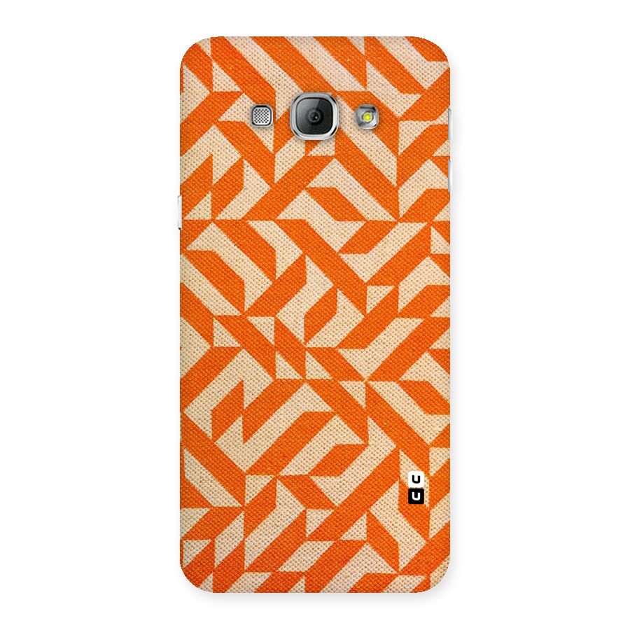 Orange Beige Pattern Back Case for Galaxy A8