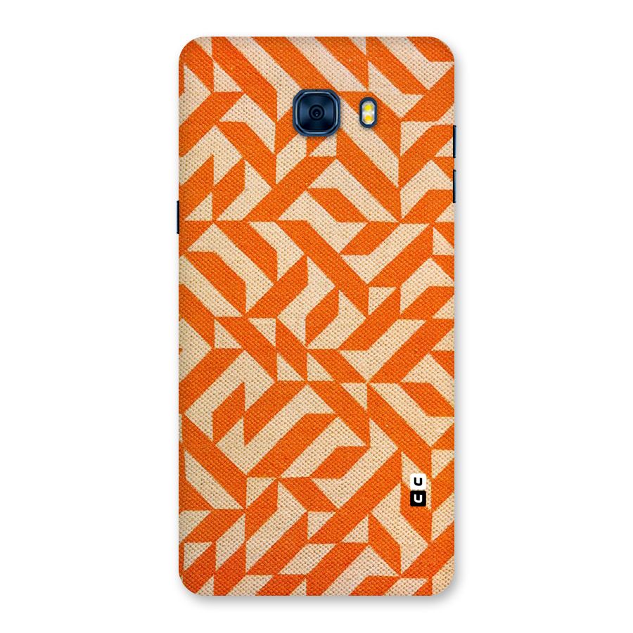Orange Beige Pattern Back Case for Galaxy C7 Pro