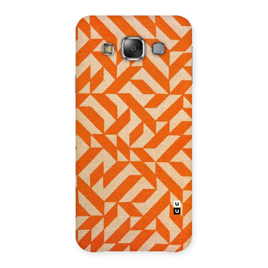 Orange Beige Pattern Back Case for Galaxy E7