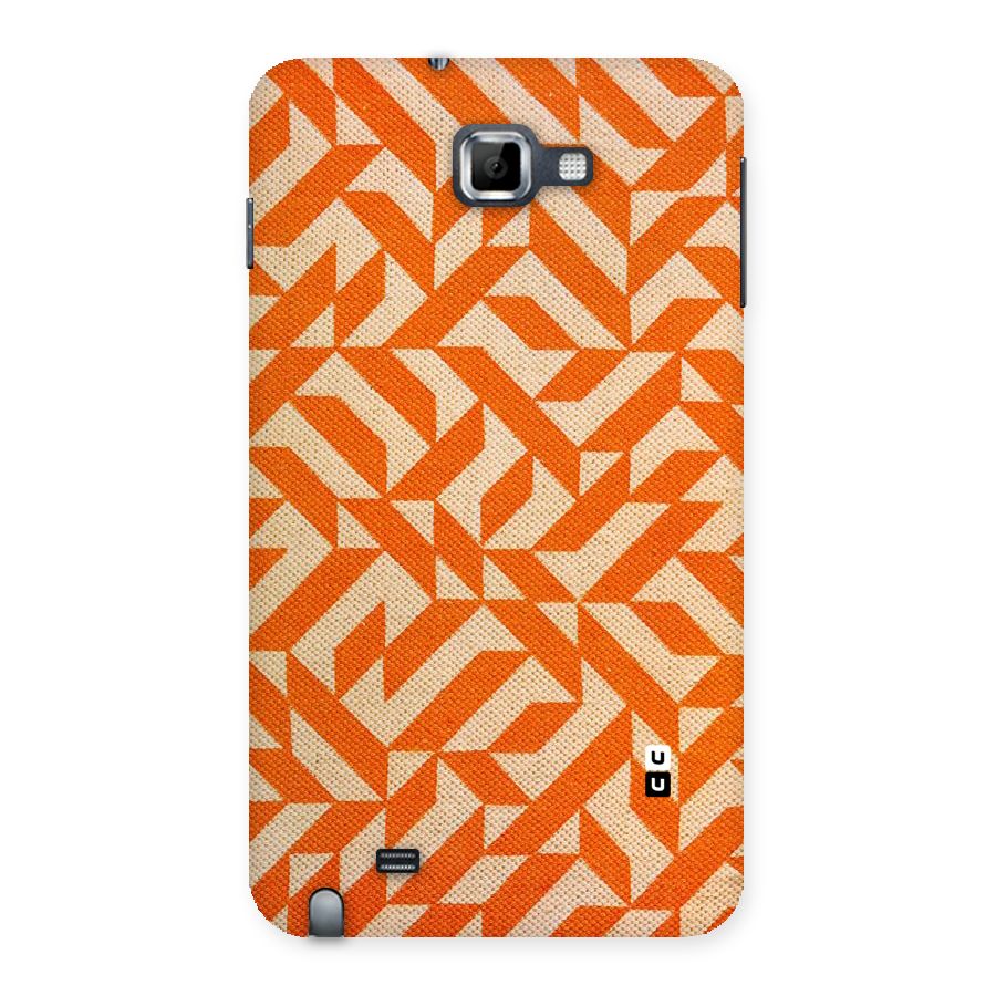 Orange Beige Pattern Back Case for Galaxy Note