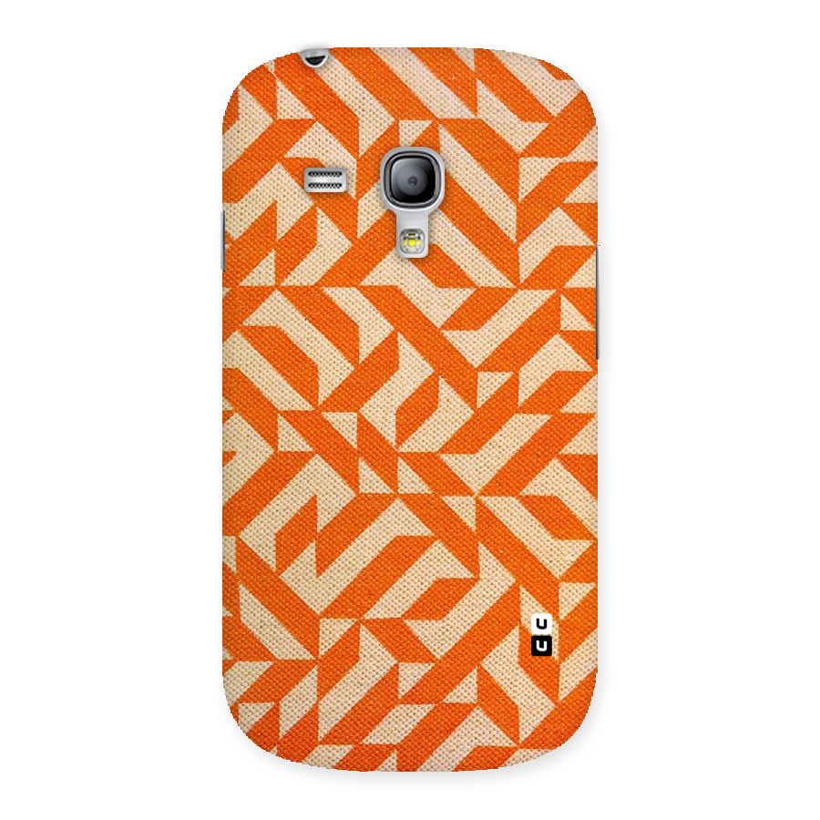 Orange Beige Pattern Back Case for Galaxy S3 Mini