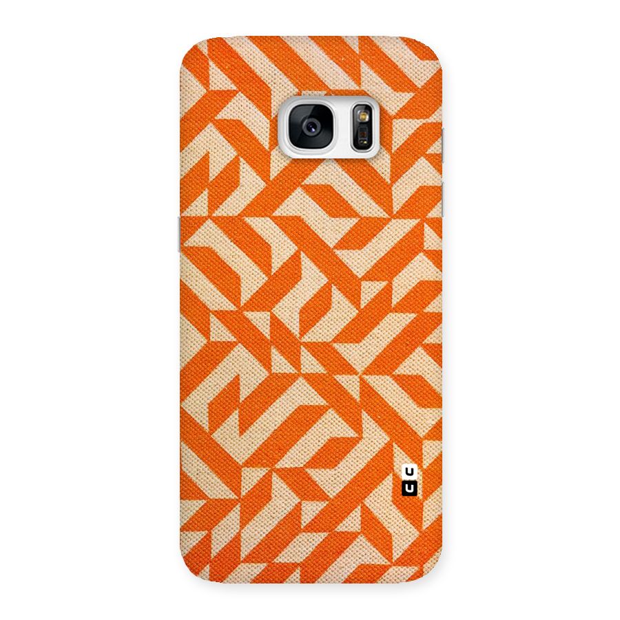 Orange Beige Pattern Back Case for Galaxy S7 Edge