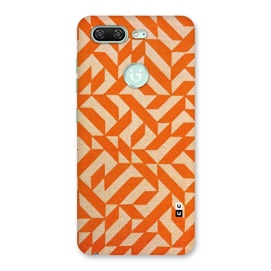 Orange Beige Pattern Back Case for Gionee S10