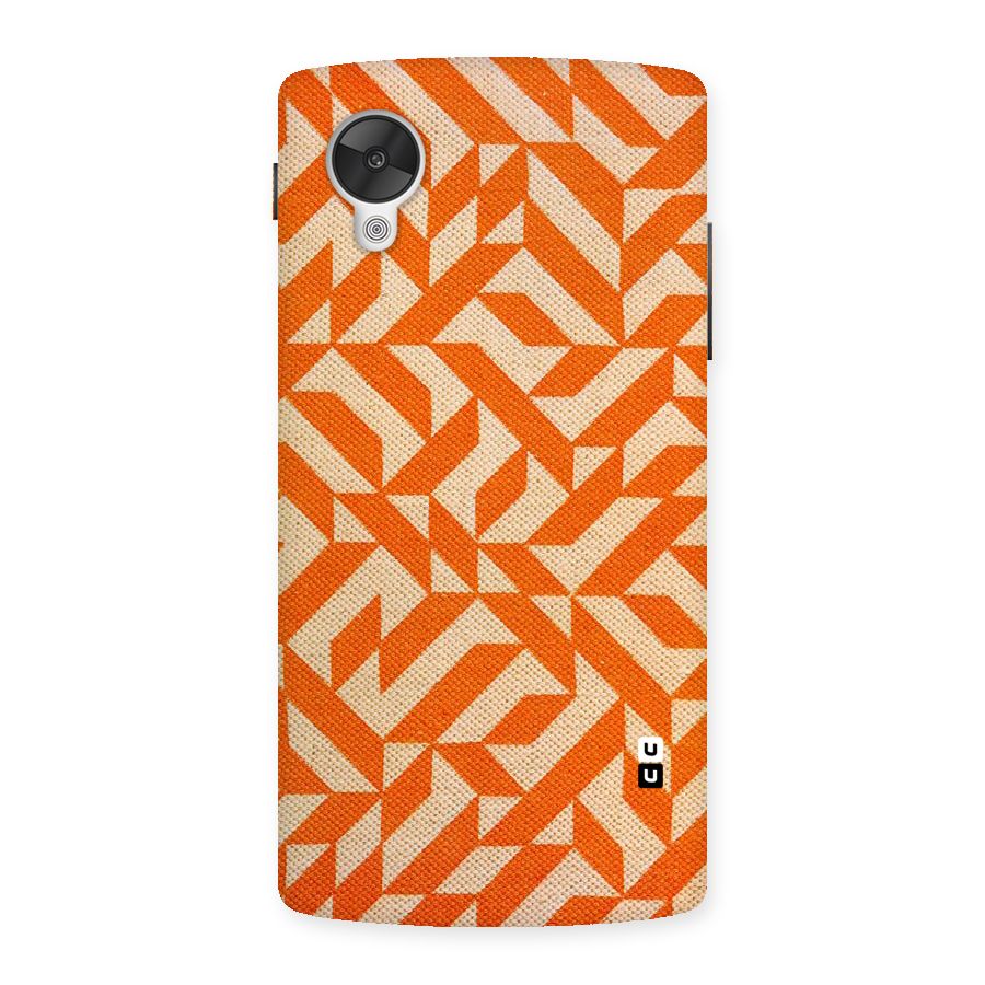 Orange Beige Pattern Back Case for Google Nexsus 5