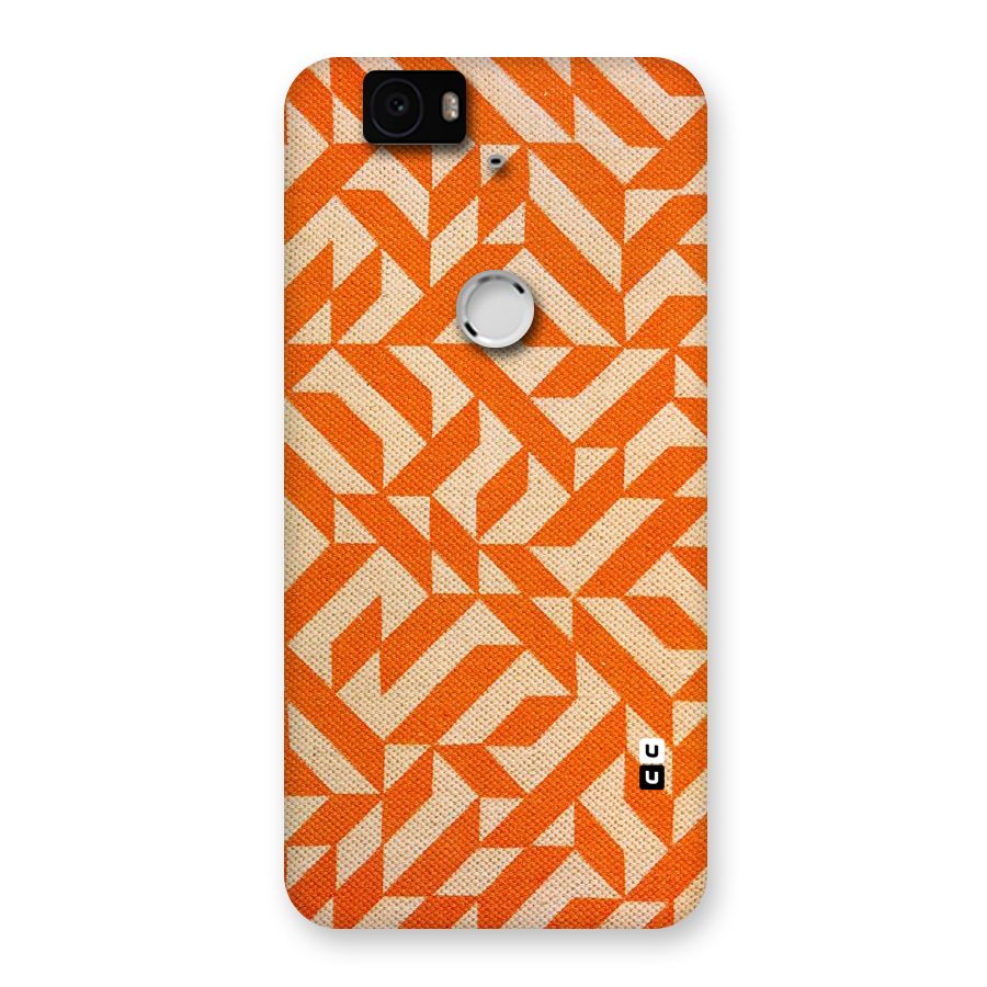 Orange Beige Pattern Back Case for Google Nexus-6P