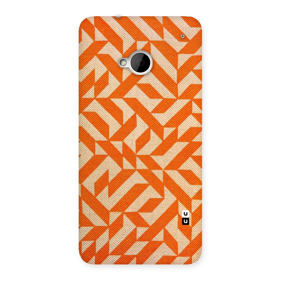 Orange Beige Pattern Back Case for HTC One M7