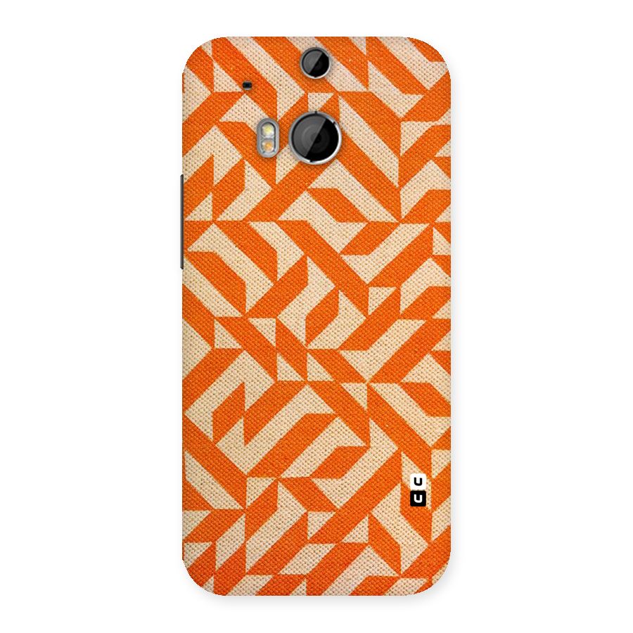 Orange Beige Pattern Back Case for HTC One M8