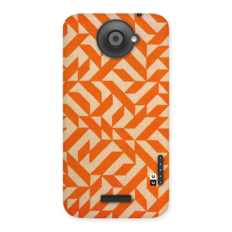 Orange Beige Pattern Back Case for HTC One X