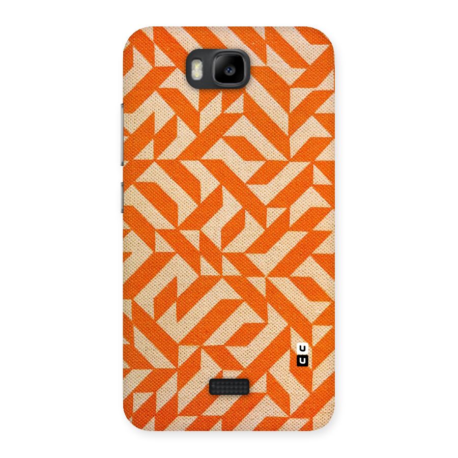 Orange Beige Pattern Back Case for Honor Bee