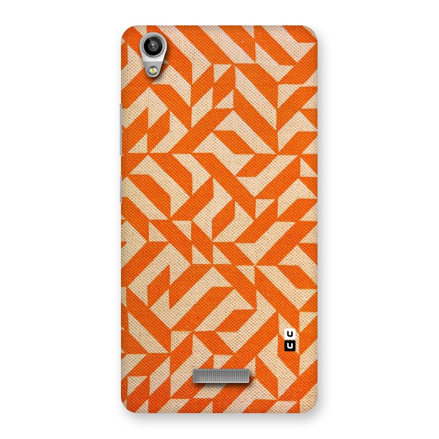 Orange Beige Pattern Back Case for Lava-Pixel-V1
