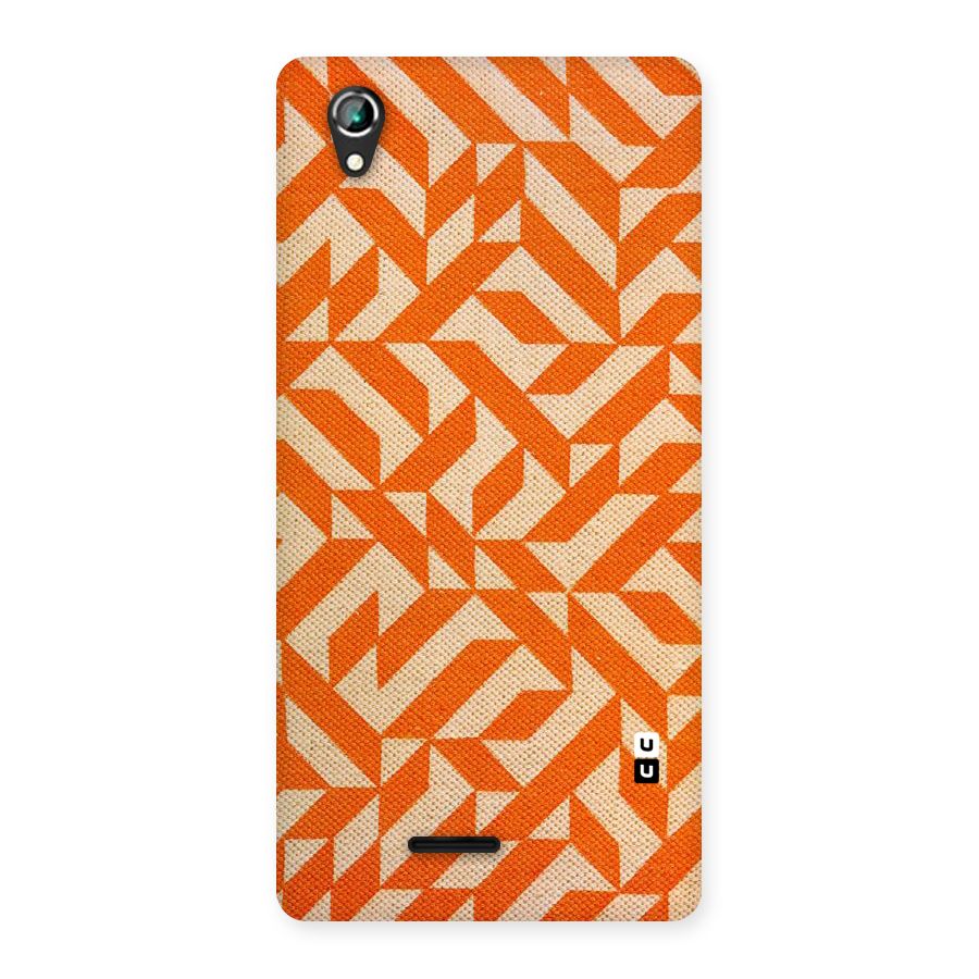 Orange Beige Pattern Back Case for Lava Iris 800