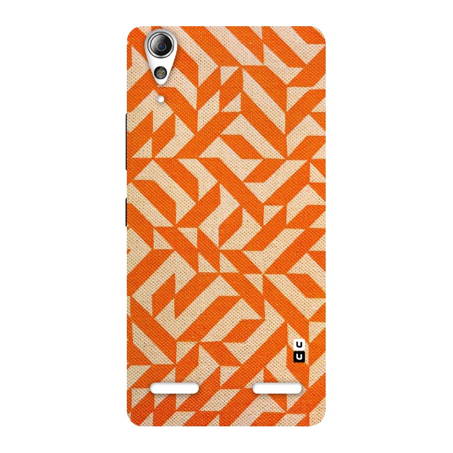 Orange Beige Pattern Back Case for Lenovo A6000 Plus